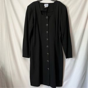 Vintage plus size black button dress